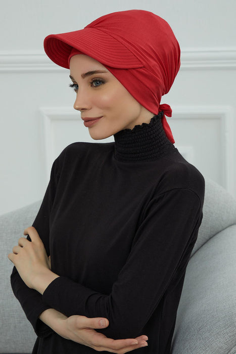 Instant Turban Cotton Bonnet-Hat Scarf Head Wrap Chemo Hat Headwear Cancer Visor Cap,B-66
