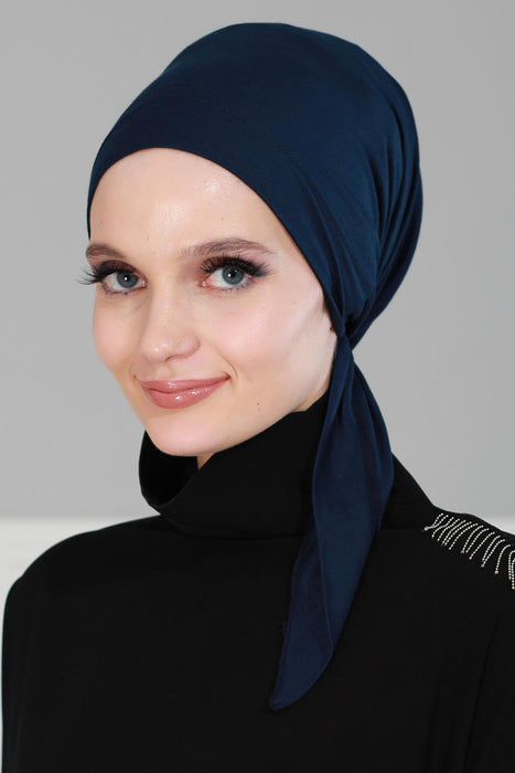 Chic Easy Wrap Hijab Cover for Women, Trendy Hijab for Stylish Look, Soft Comfortable Turban Head Covering, Chic Single Color Headscarf,B-45