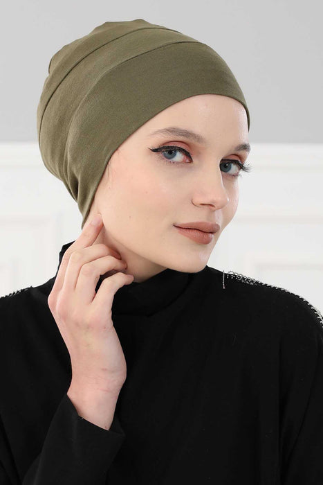 Tight Instant Turban Beanie Cap, Cotton Turban Beret for Women, Flexible and Tight Headwrap, Turban Head Covering for Cancer Patients,B-35