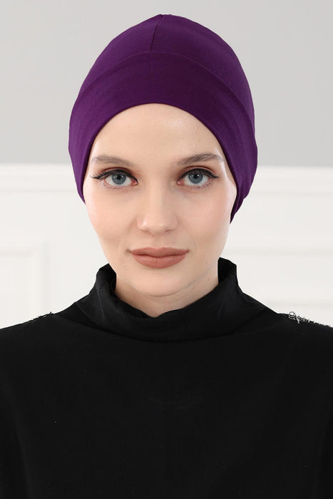 Instant Turban Cotton Head Wrap Lightweight Chemo Headwear Cancer Cap,B-37