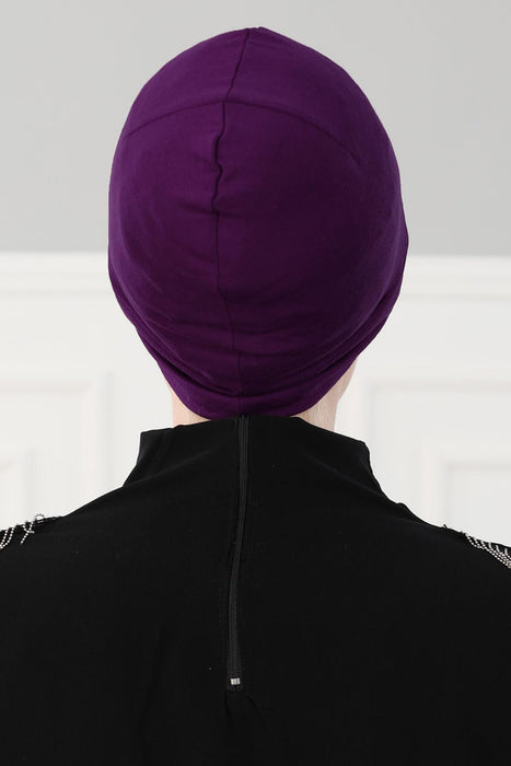 Instant Turban Cotton Head Wrap Lightweight Chemo Headwear Cancer Cap,B-37