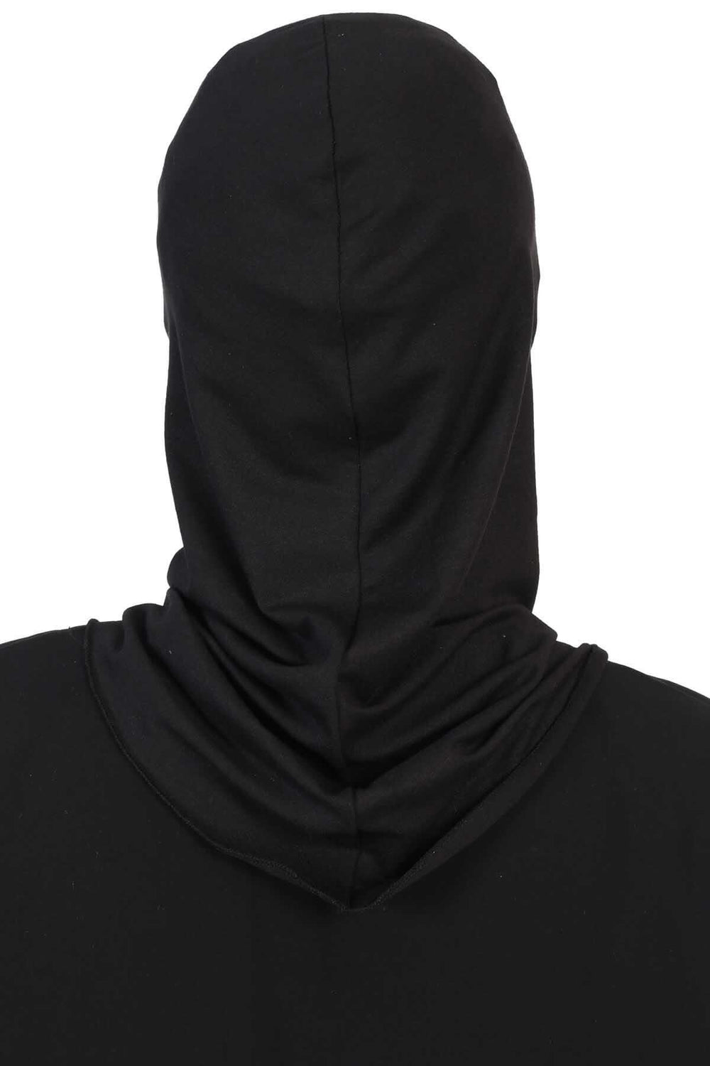 Full-Coverage Instant Turban Face Mask, Easy to Wear Inner Bonnet Ninja Cap, Balaclava Wind-Resistant Face Mask Muslim Head Cover Gift,TB-2 Black