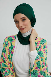 Instant Turban Cotton Scarf Head Turbans For Women Headwear Stylish Elegant Design,HT-81 Green