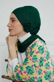 Instant Turban Cotton Scarf Head Turbans For Women Headwear Stylish Elegant Design,HT-81 Green