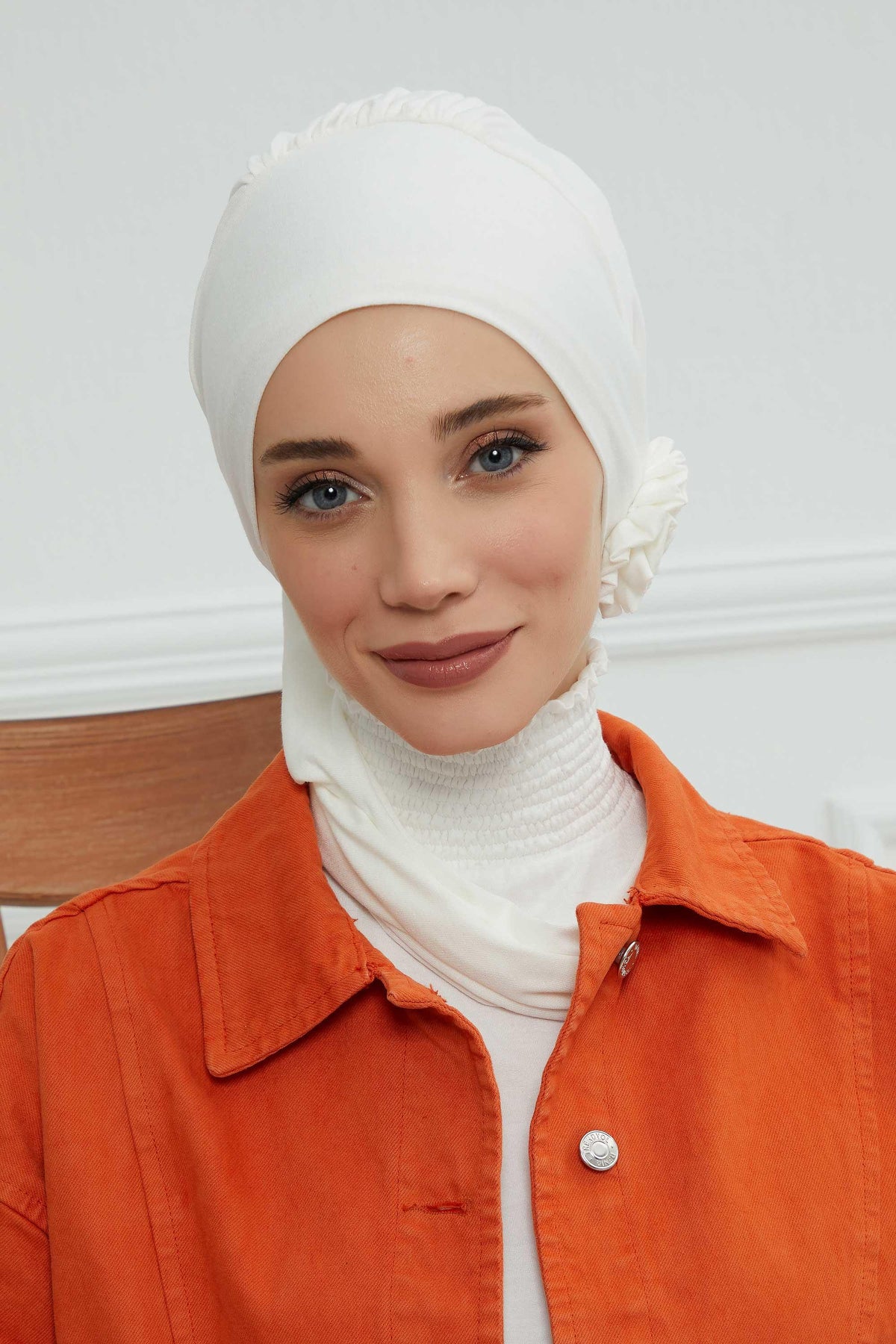 Instant Turban Cotton Scarf Head Turbans For Women Headwear Stylish Elegant Design,HT-81 Ivory