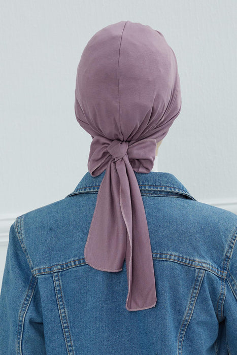 Plain Instant Turban Cotton Scarf Head Wrap, Belted Turban Bonnet for Women, Chic Design Instant Turban Hijab, Plain Chemo Bonnet Cap,B-31