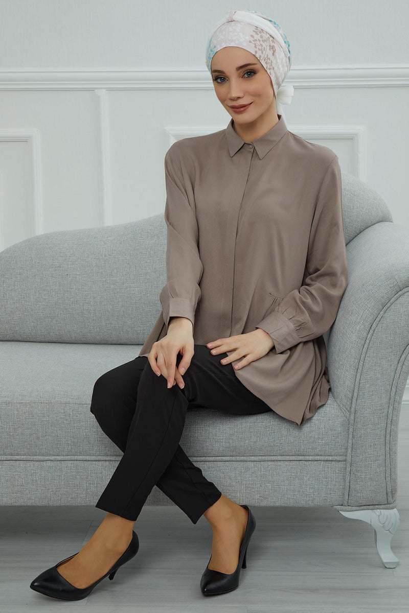 Instant Turban Cotton Scarf Head Wrap with Chiffon Headband, Lightweight Multicolor Headwear Bonnet Cap with Various Pattern Options,B-24YD