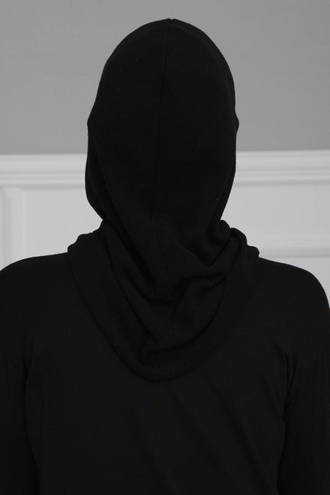 قبعة نينجا داخلية خفيفة الوزن من الصوف عمامة فورية، حجاب سهل الارتداء، قناع وجه بالاكلافا مقاوم للرياح، TB-2P