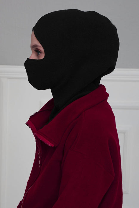 Instant Turban Fleece Lightweight Inner Bonnet Ninja Cap, Slip on Hijab, Balaclava Wind-Resistant Face Mask,TB-2P