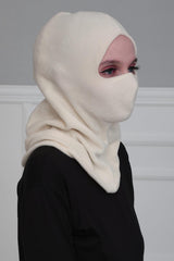Instant Turban Fleece Lightweight Inner Bonnet Ninja Cap, Slip on Hijab, Balaclava Wind-Resistant Face Mask,TB-2P