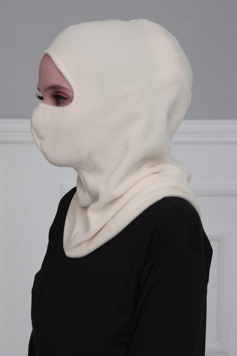 Instant Turban Fleece Lightweight Inner Bonnet Ninja Cap, Slip on Hijab, Balaclava Wind-Resistant Face Mask,TB-2P