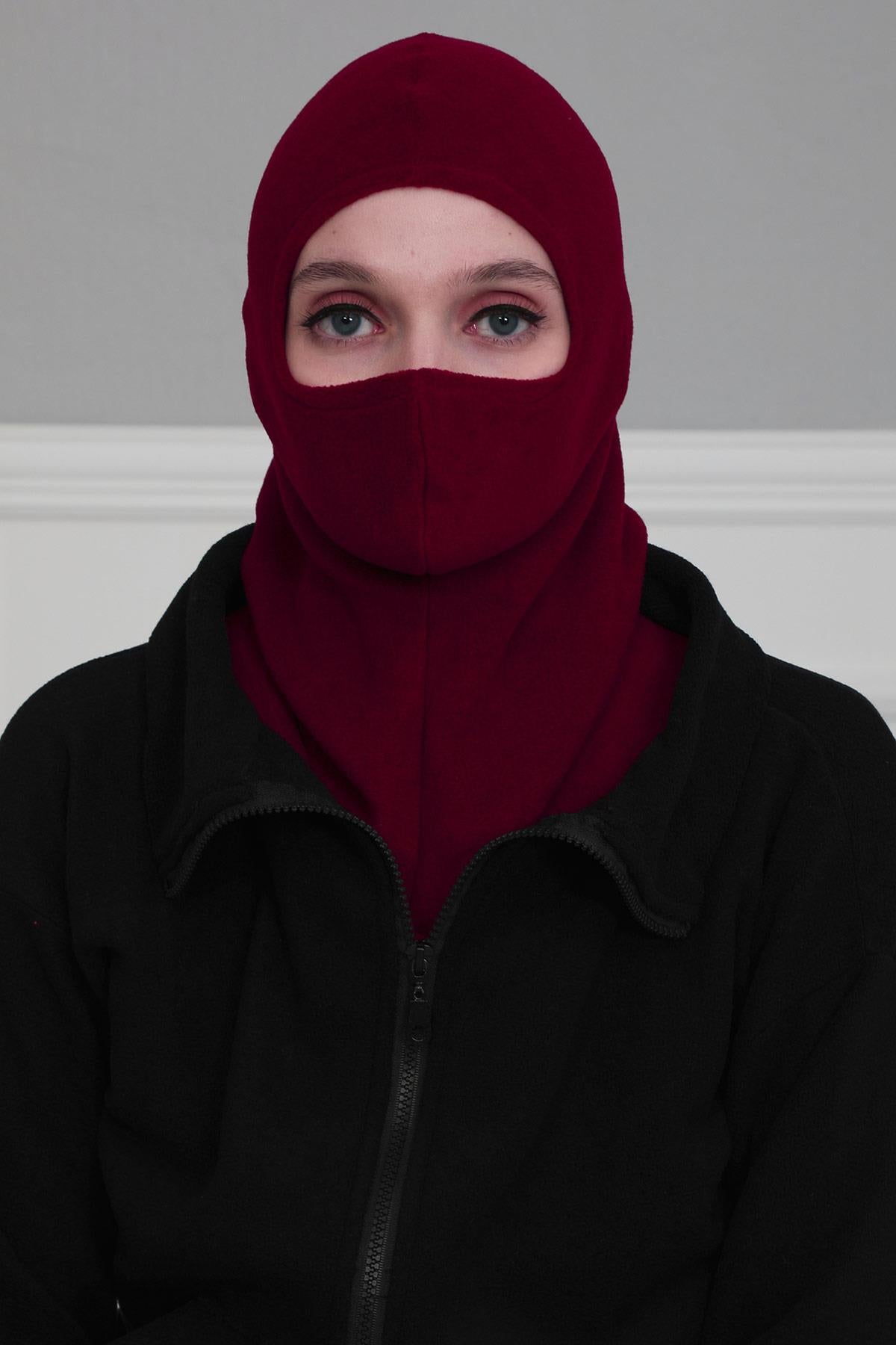 Instant Turban Fleece Lightweight Inner Bonnet Ninja Cap, Slip on Hijab, Balaclava Wind-Resistant Face Mask,TB-2P