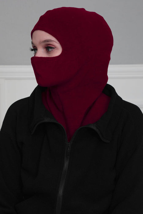 Instant Turban Fleece Lightweight Inner Bonnet Ninja Cap, Slip on Hijab, Balaclava Wind-Resistant Face Mask,TB-2P