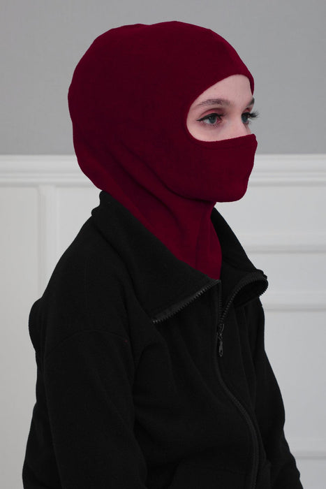 Instant Turban Fleece Lightweight Inner Bonnet Ninja Cap, Slip on Hijab, Balaclava Wind-Resistant Face Mask,TB-2P