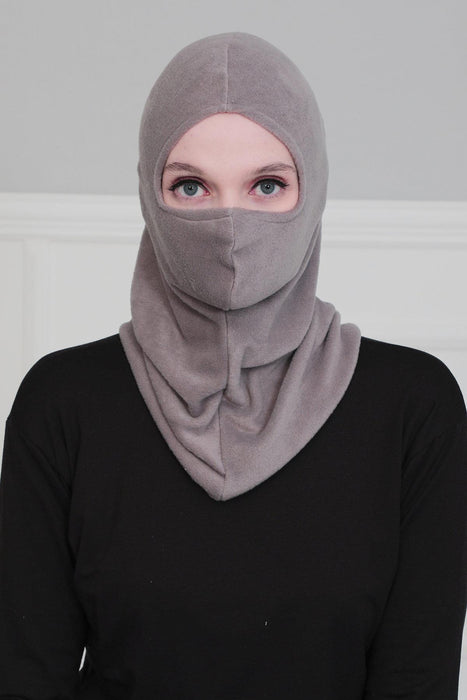 Instant Turban Fleece Lightweight Inner Bonnet Ninja Cap, Slip on Hijab, Balaclava Wind-Resistant Face Mask,TB-2P