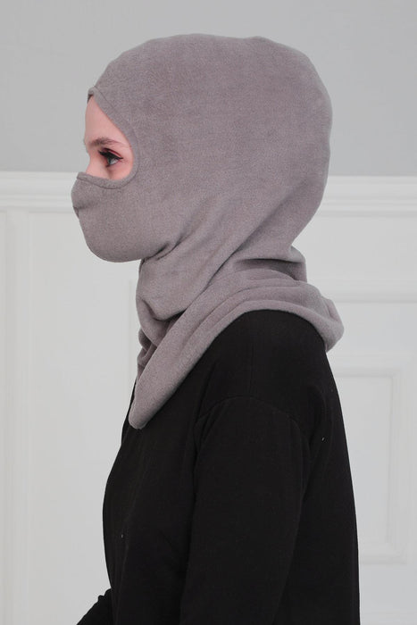 Instant Turban Fleece Lightweight Inner Bonnet Ninja Cap, Slip on Hijab, Balaclava Wind-Resistant Face Mask,TB-2P