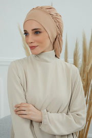 Stylish Cotton Instant Turban For Women Plain Head Wrap, Trendy Soft Beanie Hat for Daily Occasions, Comfortable Chemo Headwear,B-25 Blue