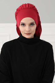 Stylish Cotton Instant Turban For Women Plain Head Wrap, Trendy Soft Beanie Hat for Daily Occasions, Comfortable Chemo Headwear,B-25 Caramel Brown