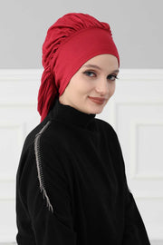 Stylish Cotton Instant Turban For Women Plain Head Wrap, Trendy Soft Beanie Hat for Daily Occasions, Comfortable Chemo Headwear,B-25 Caramel Brown
