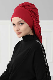 Stylish Cotton Instant Turban For Women Plain Head Wrap, Trendy Soft Beanie Hat for Daily Occasions, Comfortable Chemo Headwear,B-25 Caramel Brown