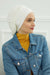 Stylish Cotton Instant Turban For Women Plain Head Wrap, Trendy Soft Beanie Hat for Daily Occasions, Comfortable Chemo Headwear,B-25 Ivory