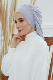 Stylish Cotton Instant Turban For Women Plain Head Wrap, Trendy Soft Beanie Hat for Daily Occasions, Comfortable Chemo Headwear,B-25 Ivory