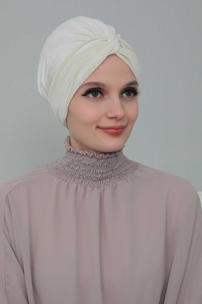 Velvet Maharajah-Style Instant Turban Hijab for Women, Elegant Pre-Tied Velvet Headwrap, Luxurious Lightweight Modest Hijab Headwear,B-4K
