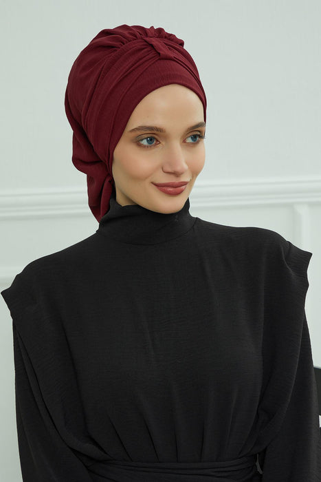 Instant Turban Lightweight Aerobin Scarf Head Turbans For Women Headwear Stylish Elegant Design,HT-90