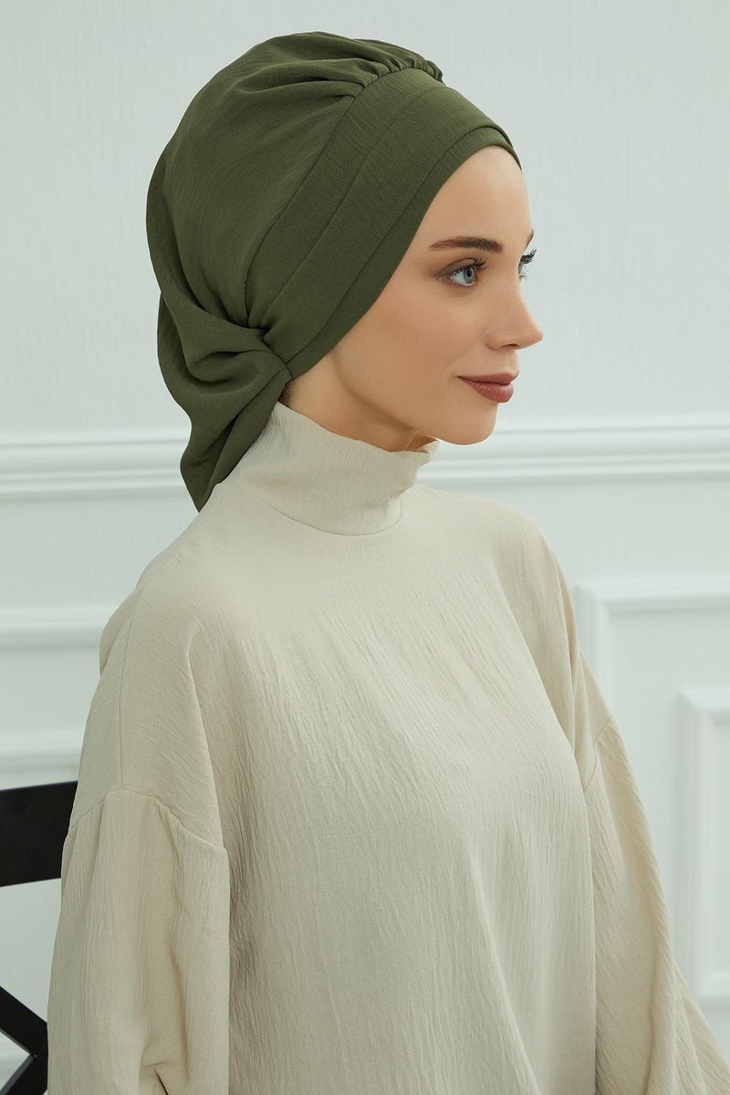 عمامة فورية خفيفة الوزن وشاح أيروبين للرأس للنساء أغطية رأس بتصميم أنيق وأنيق، HT-91