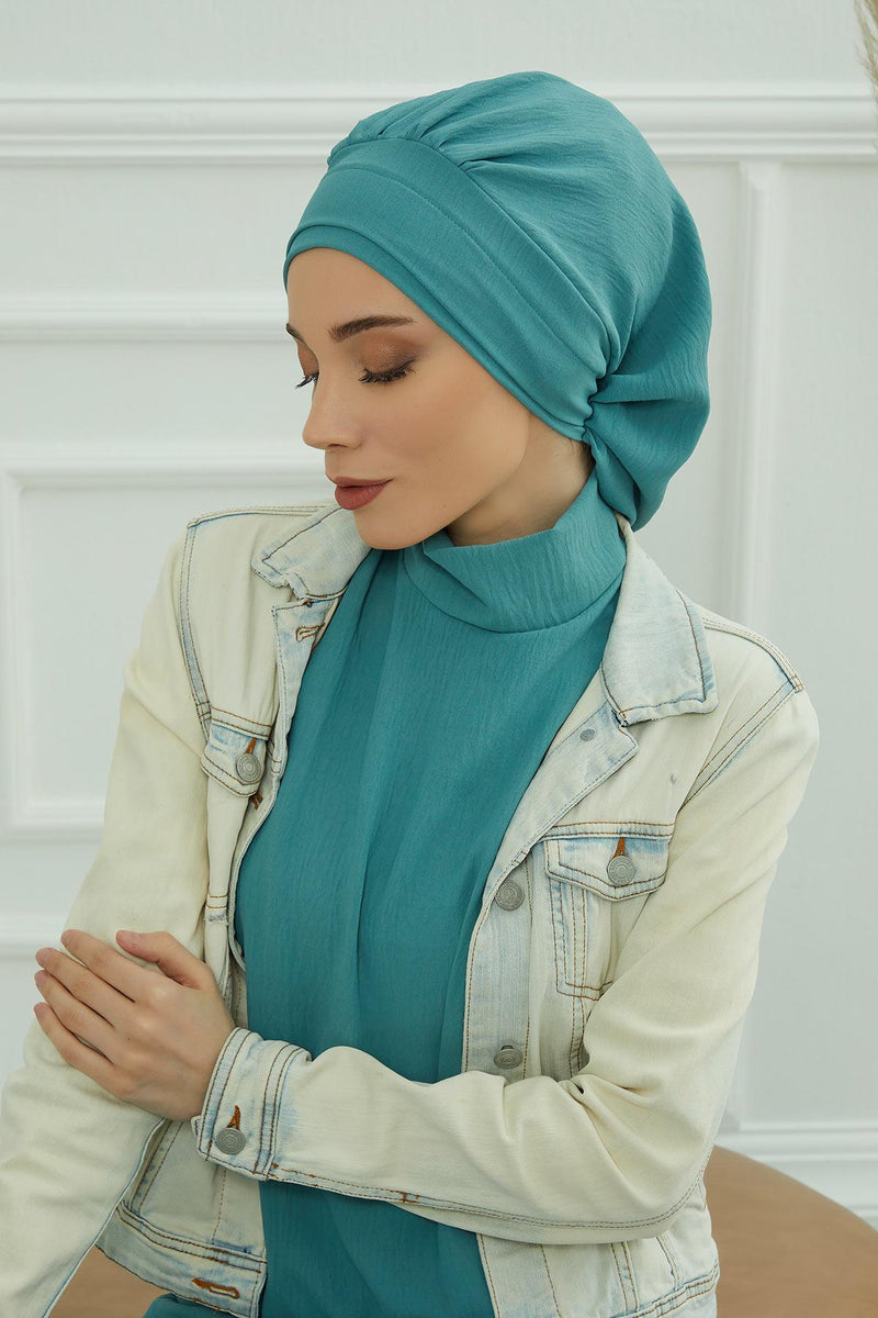 عمامة فورية خفيفة الوزن وشاح أيروبين للرأس للنساء أغطية رأس بتصميم أنيق وأنيق، HT-91