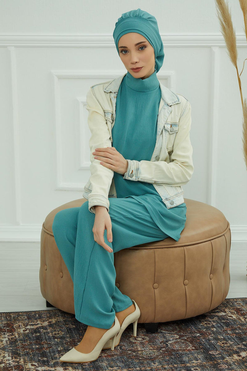 عمامة فورية خفيفة الوزن وشاح أيروبين للرأس للنساء أغطية رأس بتصميم أنيق وأنيق، HT-91