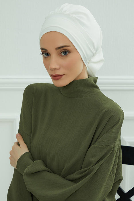Instant Turban Leichter Aerobin-Schal-Kopf-Turban für Damen-Kopfbedeckungen, stilvolles, elegantes Design, HT-91, HT-91