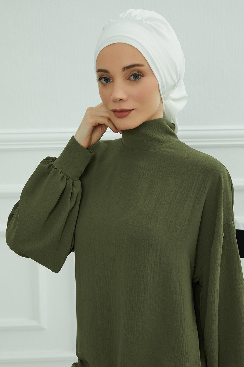 عمامة فورية خفيفة الوزن وشاح أيروبين للرأس للنساء أغطية رأس بتصميم أنيق وأنيق، HT-91