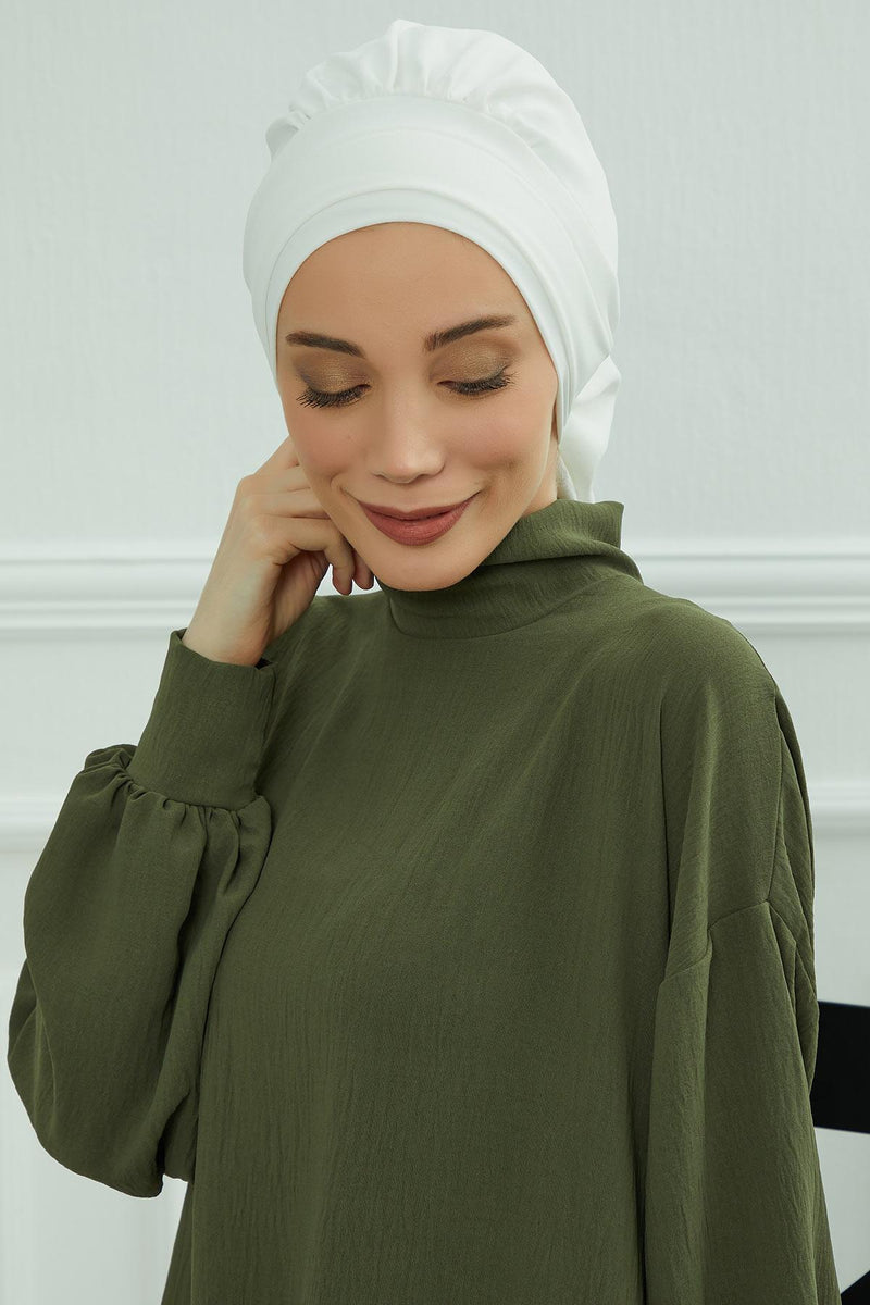 عمامة فورية خفيفة الوزن وشاح أيروبين للرأس للنساء أغطية رأس بتصميم أنيق وأنيق، HT-91