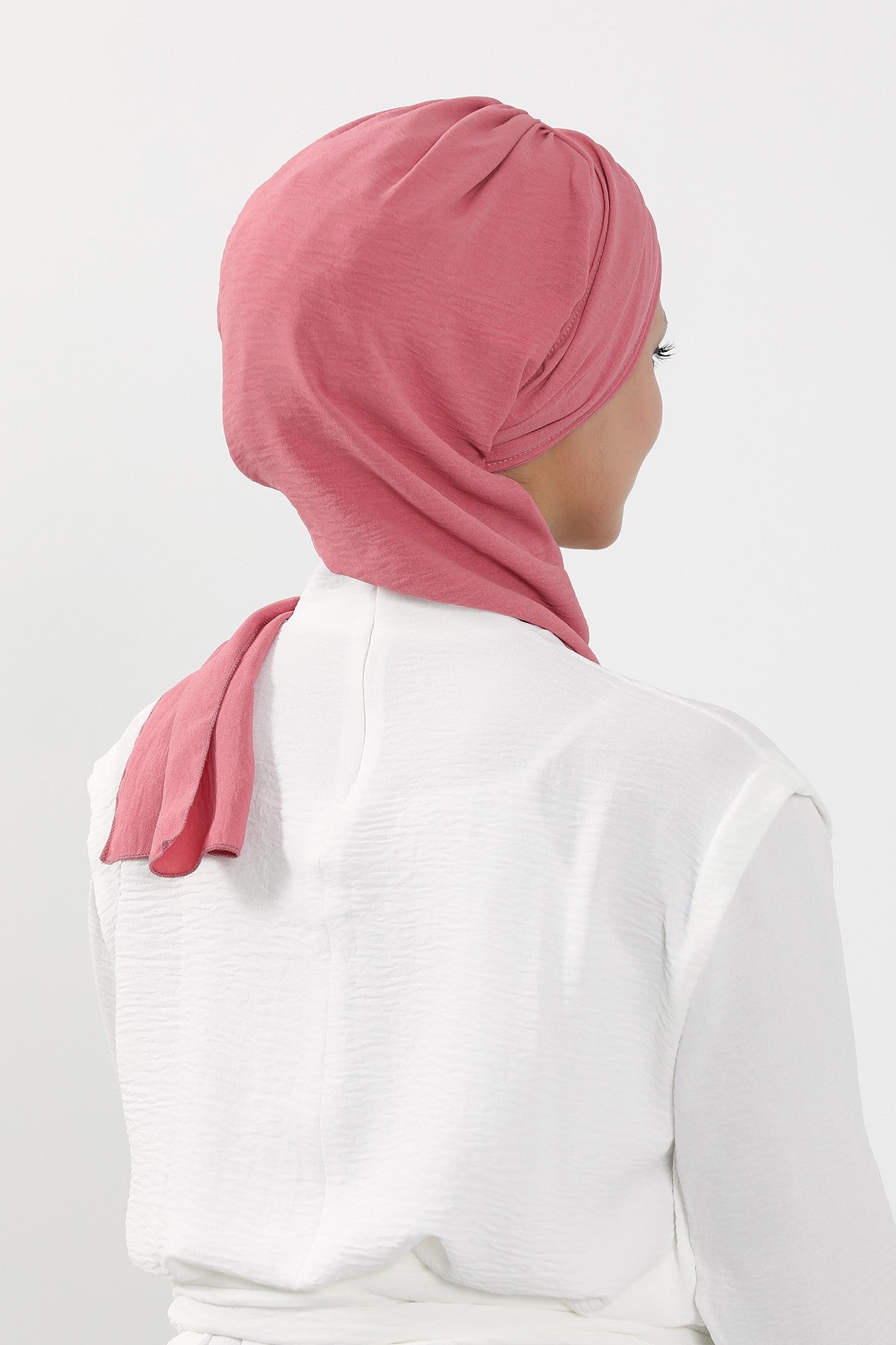 Instant Turban Lightweight Aerobin Scarf Head Turbans with Gorgeous Gold Accessory For Women Headwear Stylish Elegant Design,HT-94 Dark Pink