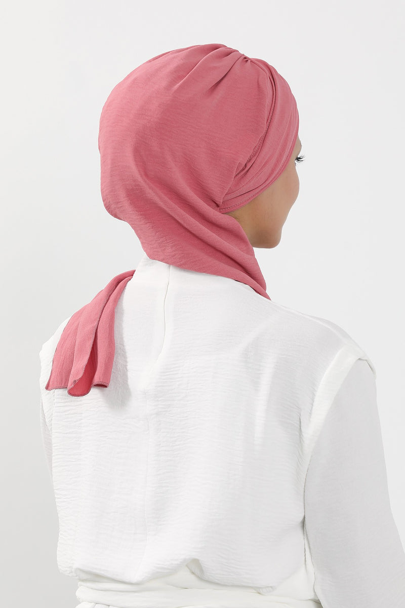 Instant Turban Lightweight Aerobin Scarf Head Turbans with Gorgeous Gold Accessory For Women Headwear Stylish Elegant Design,HT-94