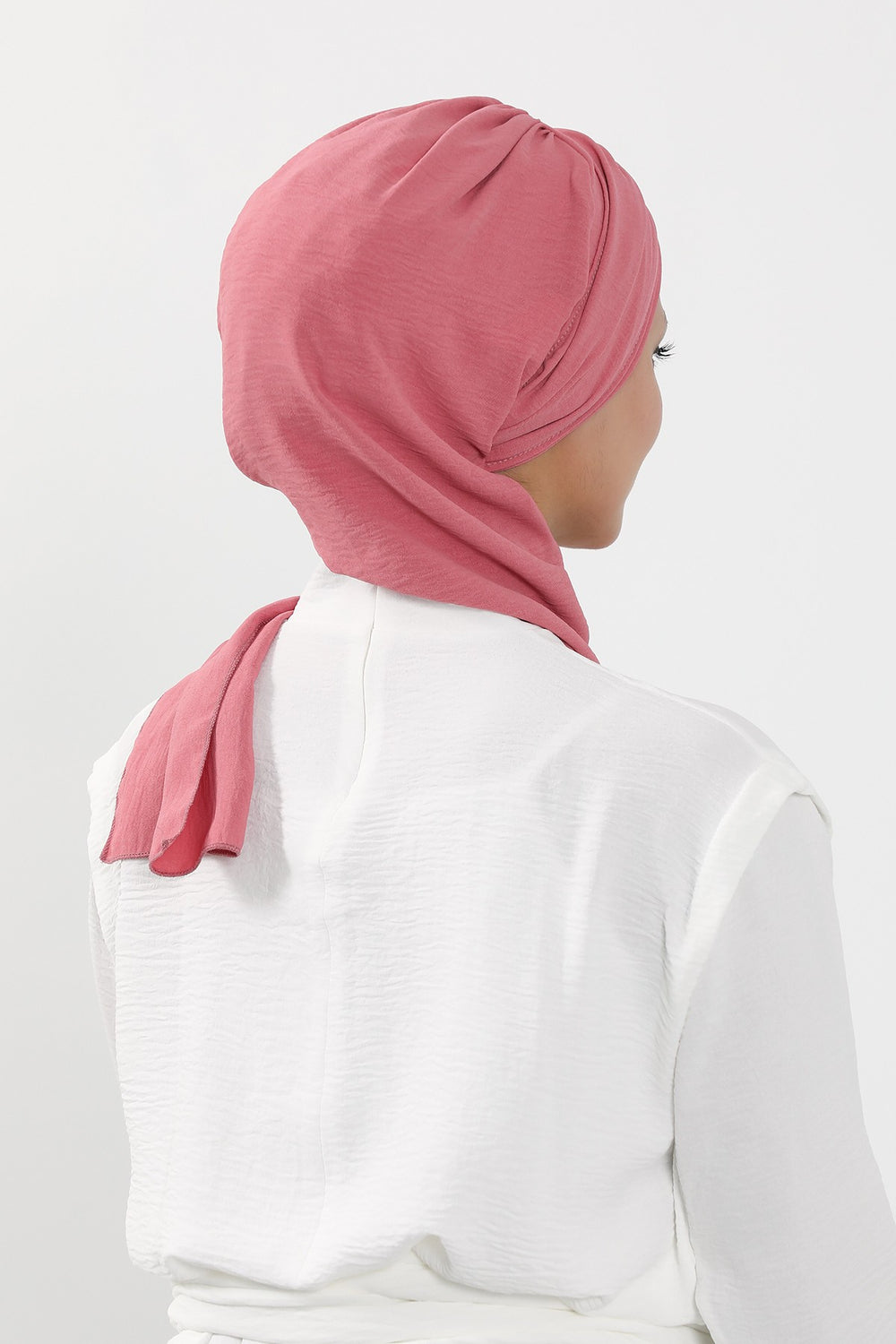 Instant Turban Lightweight Aerobin Scarf Head Turbans with Gorgeous Gold Accessory For Women Headwear Stylish Elegant Design,HT-94 Dark Pink