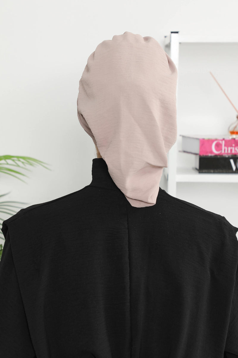 Instant-Turban, leichter Aerobin-Schal, Kopf-Turbane mit wunderschönem goldenen Accessoire für Damen, Kopfbedeckung, stilvolles, elegantes Design, HT-93