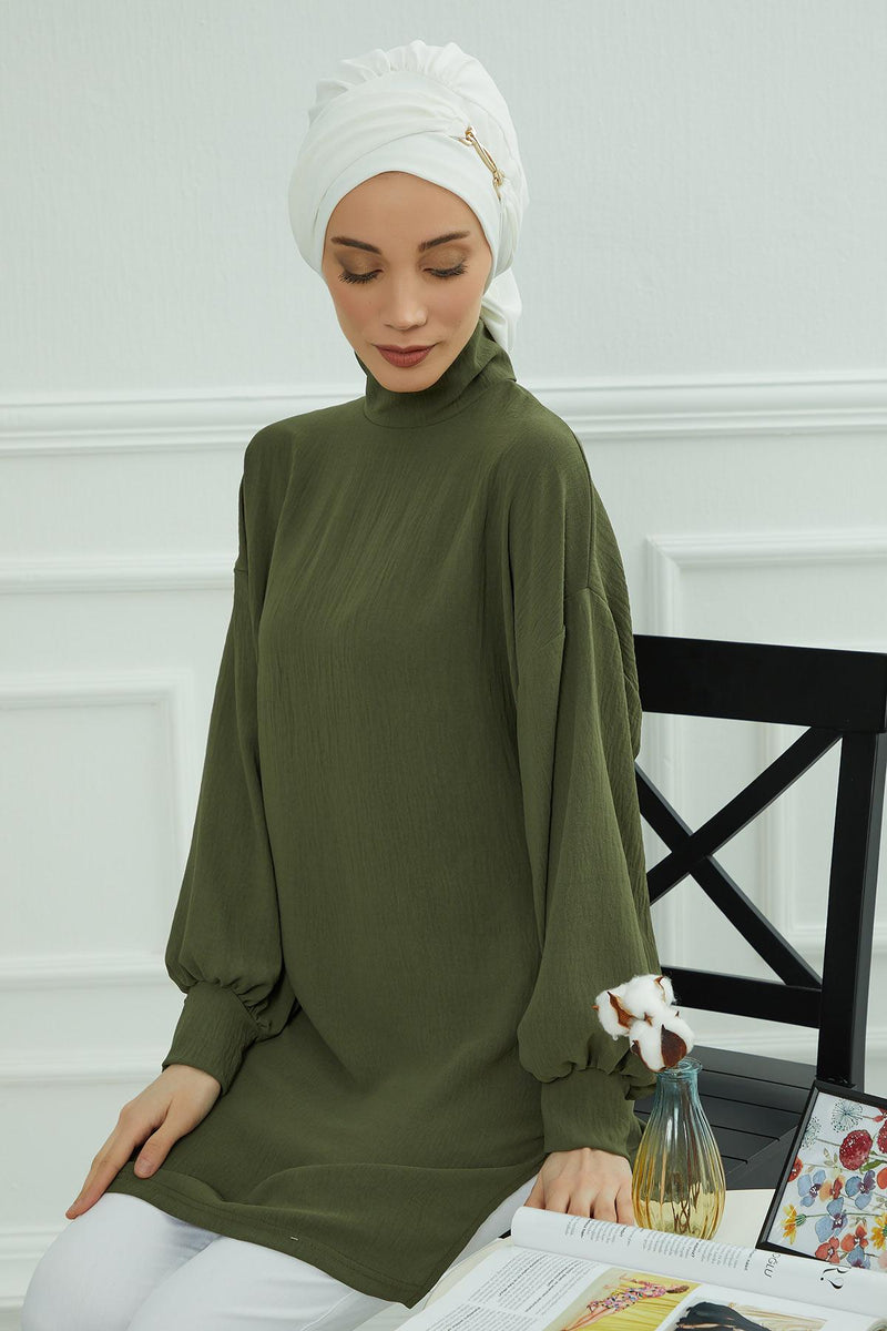 Instant-Turban, leichter Aerobin-Schal, Kopf-Turbane mit wunderschönem goldenen Accessoire für Damen, Kopfbedeckung, stilvolles, elegantes Design, HT-93