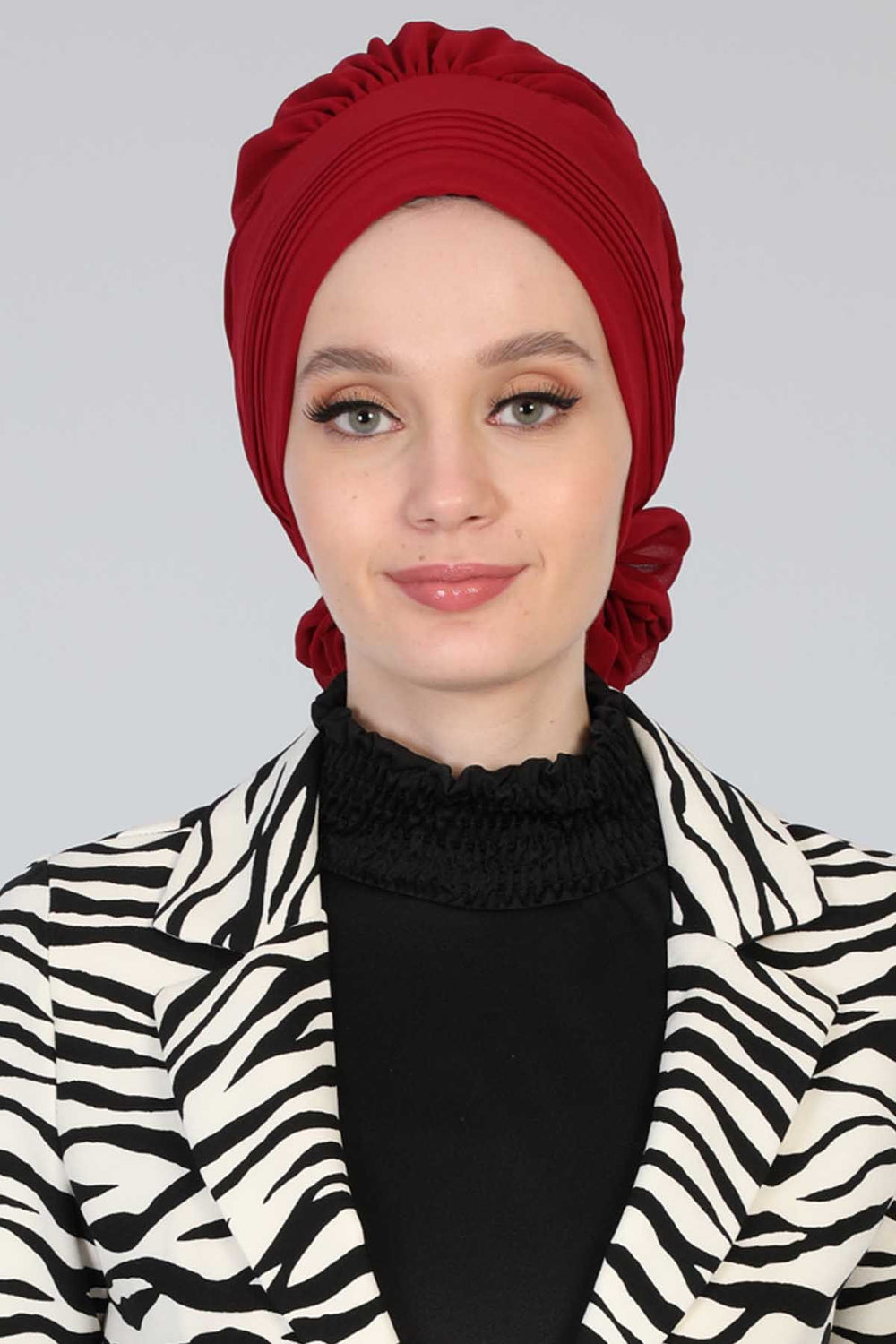 Instant Turban Lightweight Chiffon Scarf Head Turbans For Women Headwear Stylish Elegant Design Pleated Design Chiffon Turban,HT-31