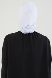 Instant Turban Lightweight Chiffon Scarf Head Turbans For Women Headwear Stylish Elegant Design Pleated Design Chiffon Turban,HT-31 White