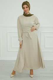 Stylish Instant Turban with Elegant Gold Chain Detail made from High Quality Chiffon Fabric, Breathable Headscarf Turban For Women,HT-28 Army Green