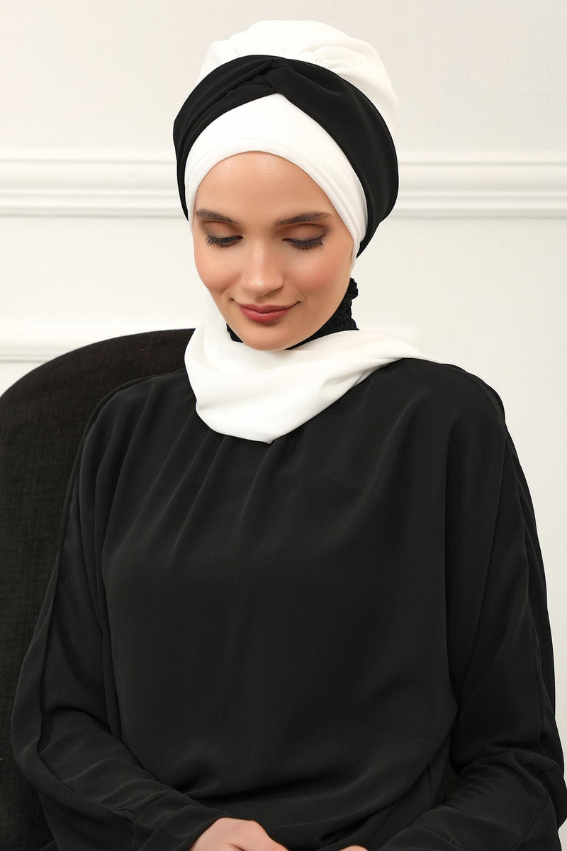 Instant Turban Lightweight Multicolor Chiffon Scarf Head Turbans For Women Headwear Stylish Elegant Design,HT-45
