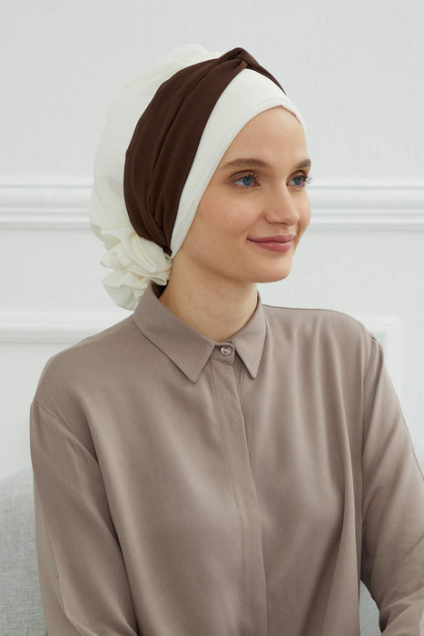 Instant Turban Lightweight Multicolor Chiffon Scarf Head Turbans For Women Headwear Stylish Elegant Design,HT-45
