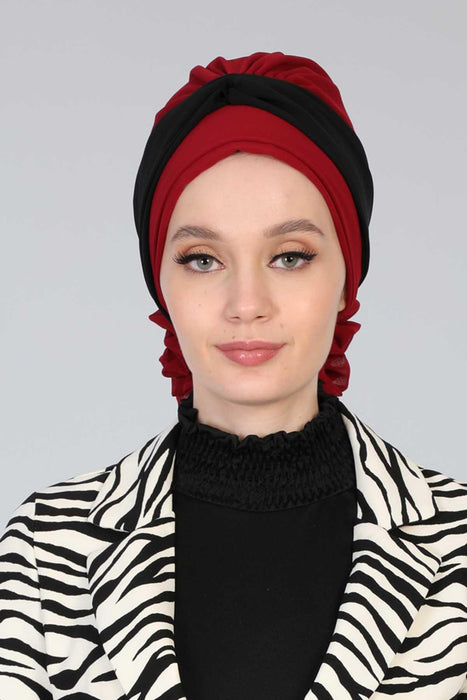 Sofortiger Turban, leichter, mehrfarbiger Chiffon-Schal, Kopf-Turbane für Damen, Kopfbedeckung, stilvolles, elegantes Design, HT-45