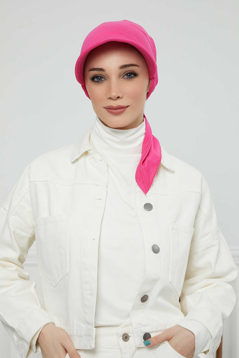 Instant Turban Newsboy Scarves 95% Cotton Bandana Women's Cap Visor Chemo Headwear, Cancer Caps Stylish Bonnet Lightweight Hat,B-71
