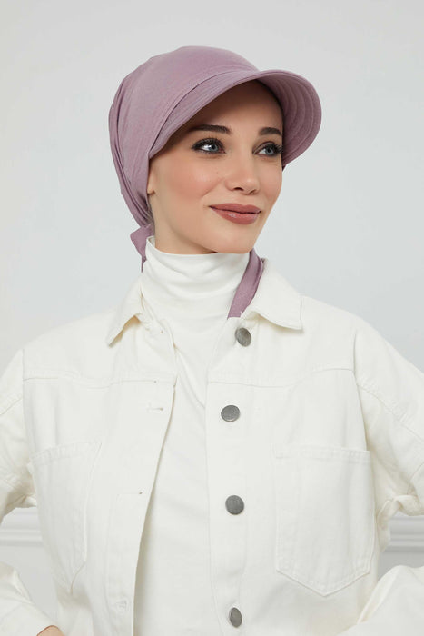 Instant Turban Newsboy Scarves 95% Cotton Bandana Women's Cap Visor Chemo Headwear, Cancer Caps Stylish Bonnet Lightweight Hat,B-71