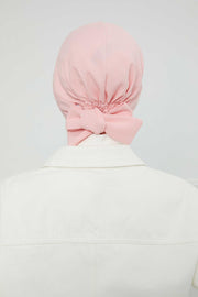 Fancy Visor Turban Headscarf for Women, Instant Turban Newsboy Hat, Cotton Turban Bonnet Cap, Plain Comfortable Chemo Visor Headwear,S-1 Powder