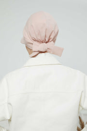 Fancy Visor Turban Headscarf for Women, Instant Turban Newsboy Hat, Cotton Turban Bonnet Cap, Plain Comfortable Chemo Visor Headwear,S-1 Light Powder