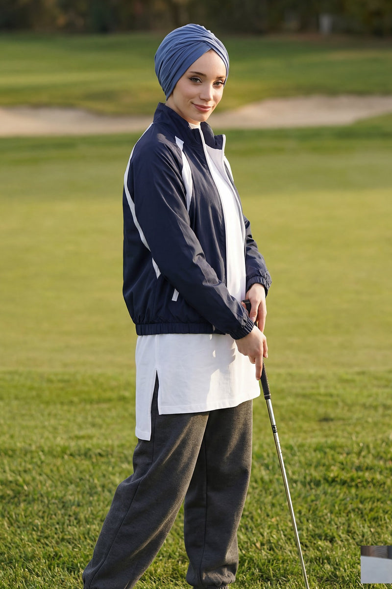 عمامة فورية قطنية سادة وشاح للرأس قبعة خفيفة الوزن للنساء، B-9